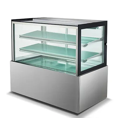 Drago America DRCD48-2 14 cu ft Display, 47"W x 47"H, Silver Glass Doors, 12V LED, 32‑43°F