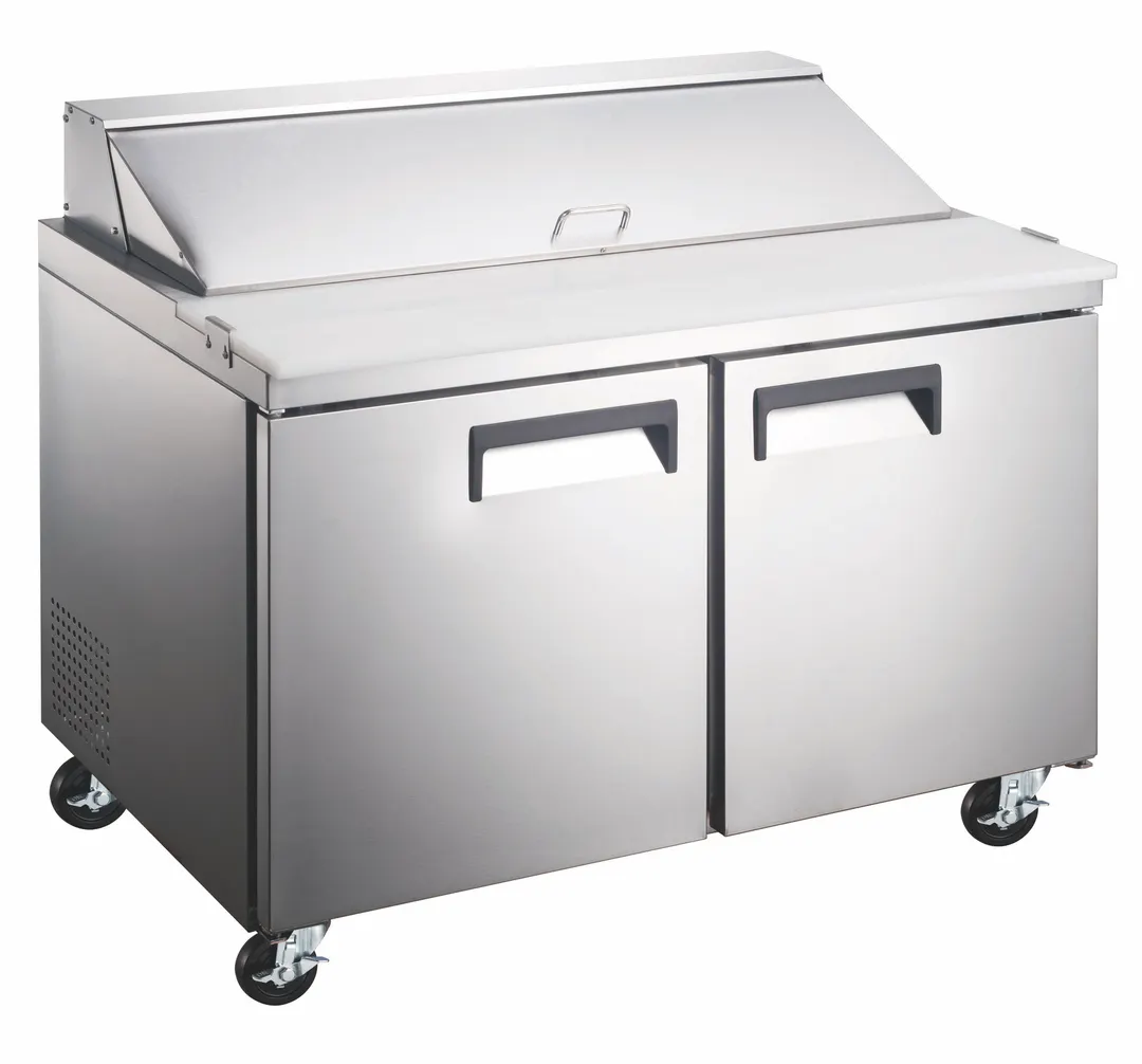 Drago America DRSP48-12 48" 2-Door Sandwich and Salad Prep Table, 12 Pans, 10 cu. ft.