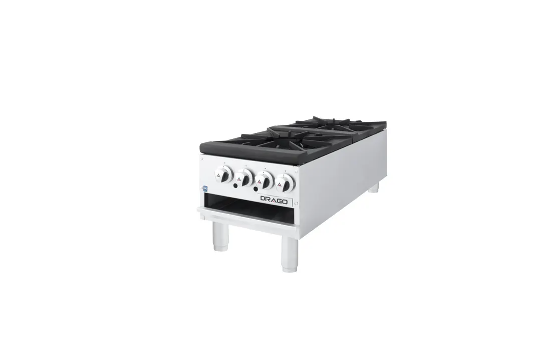 Drago America DRSPR2V 17" Double-Ring Cast Iron Burners Gas Stock Pot Range