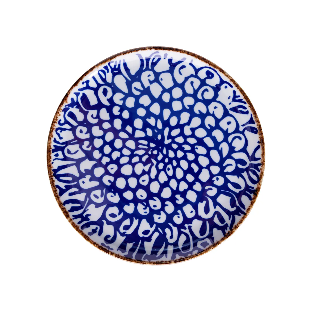 GET PA134I712812 - 11" Indigo Coupe Rim China Round Plate, Dinnerware
