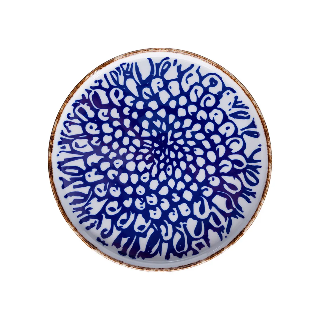 GET PA134I992812 Dinner Plate, 11" Round, Rustic Indigo China, 11" Diameter