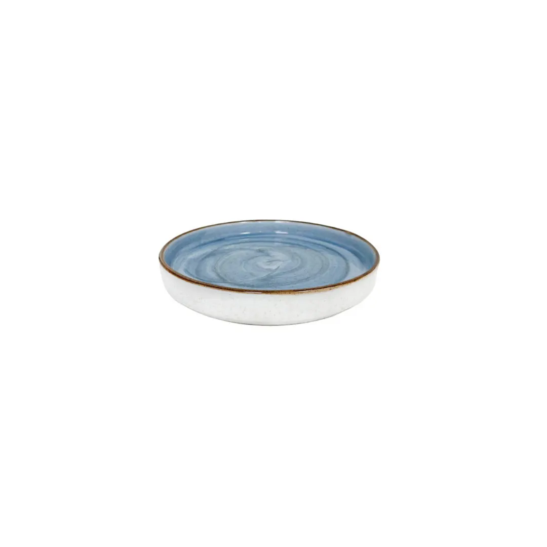 GET PA1604990412 Tea Saucer, 5.9" Diameter Round Porcelain, Blue Corona Artisan - 1 Dozen