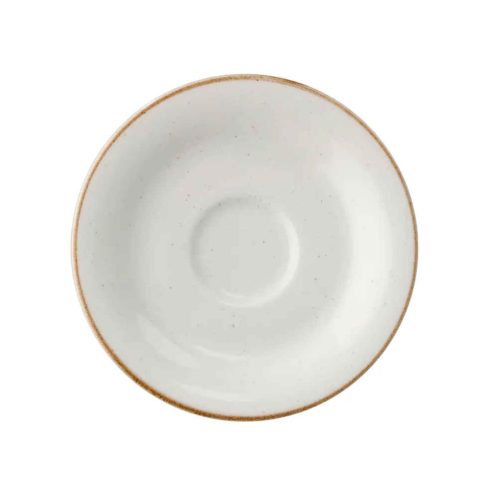 GET PA1605800324 Cappuccino Saucer, 6-1/4" Dia, Round Porcelain, Artisan Beige - 1 Dozen