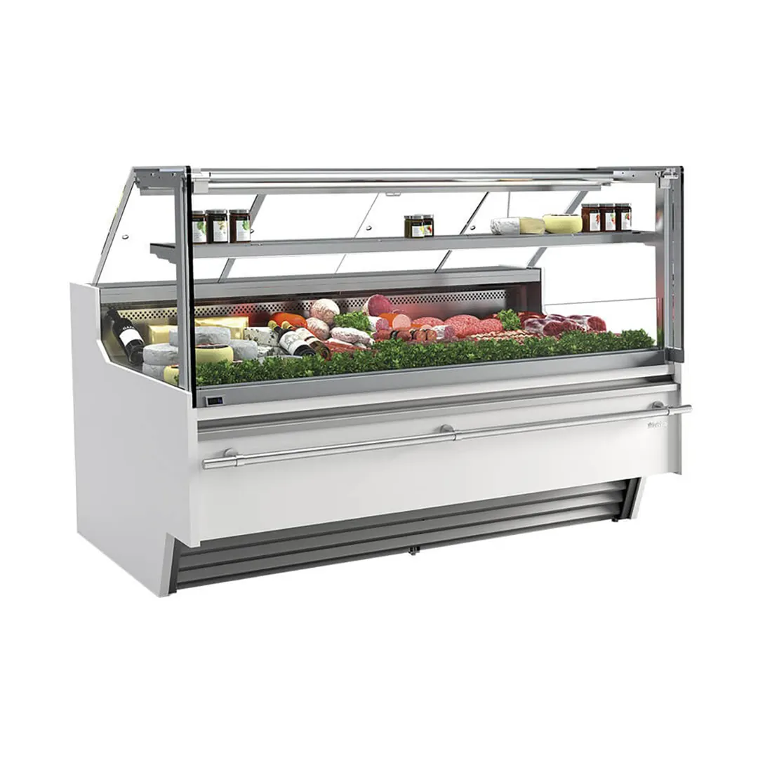 Infrico USA IDC-VBC12RCP 49" Double Duty Curved Refrigerated Meat Display Case