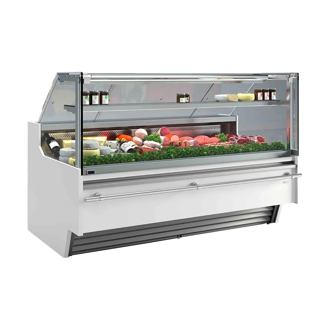 Infrico USA IDC-VBC25RCP 76" Double Duty Flat Refrigerated Meat Display Case