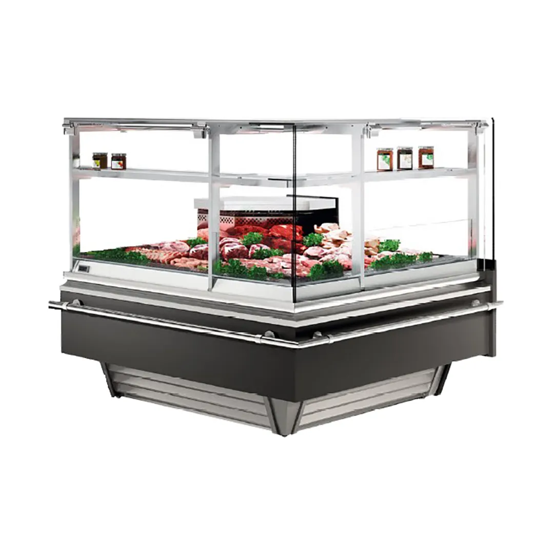 Infrico USA IDC-VBC90AARRCP 74" Double Duty Flat Refrigerated Meat Display Case