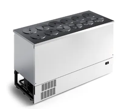 Oscartek POZZETTI/BPGL P12 65" Gelato/Ice Cream Dipping Cabinet w/ Sneeze Guard