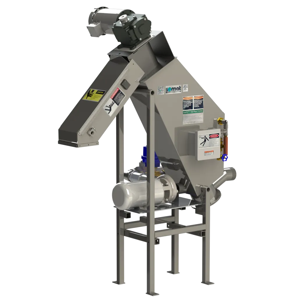 Somat HE6  Waste Extractor with 6” Auger,Remote Pulper - 1600 lbs/hour of Foodservice Waste Mix
