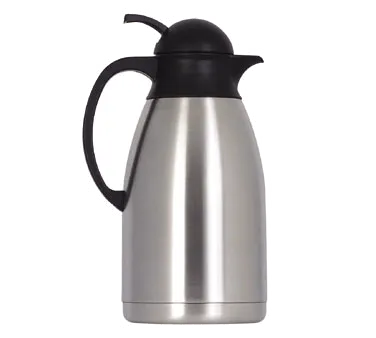 Spring USA 19599-5 Omega Beverage Server, 20 Oz (0.6 L) Insulated, Black Cover, Stainless Steel