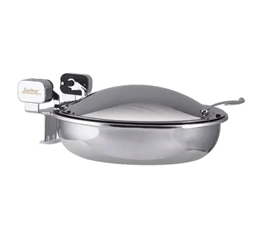 Spring USA 2372-6/36 Induction Buffet Server, 15.35" Dia, Hinged Cover, 18/10 Steel, 1-1/4- to 4-Qt