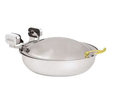 Spring USA 2372-697/36A Sauteuse/Buffet Server, 1‑1/4‑4 Qt, 15‑1/4" Dia x 7" H, Steel, Gold, NSF