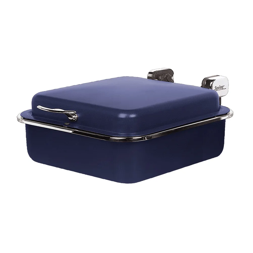 Spring USA 2384-497 Induction Server, 6 Qt, 15-3/8" x 15-3/8" x 7" Hinged, Sapphire Gold
