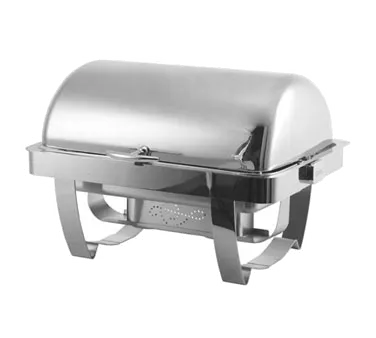 Spring USA 2509-6A Chafing Dish, 14‑Qt, 26"L×18‑9/10"W×15‑1/4"H, Roll‑Top, 18/10 Polished Steel, NSF