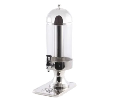 Spring USA 2525-6/7 Juice Dispenser, 7 L Sgl, 27-5/8" H x 8" Dia Polycarbonate, Steel Base, NSF-Cert