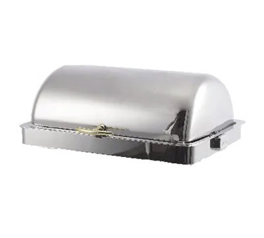 Spring USA 2546-697A Chafer, 14‑Qt, 26"L x 19"W x 9"H, Roll‑Top Lid, 700W 110‑120V Stainless Steel