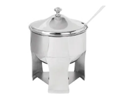 Spring USA 2565-6 Sauce Syrup Server, 1-1/2 L Steel Chafing Dish with Cover, Ladle & Fuel Tray
