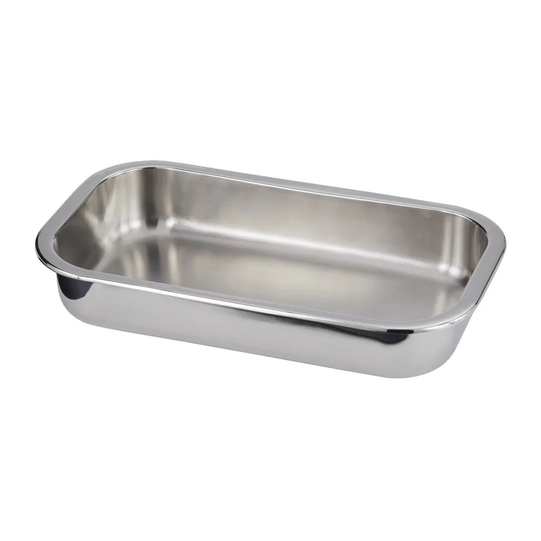 Spring USA 271-66/11 Insert For 2271-5 Server, 4 Qt Rectangular Stainless Steel Inset, Oven Safe