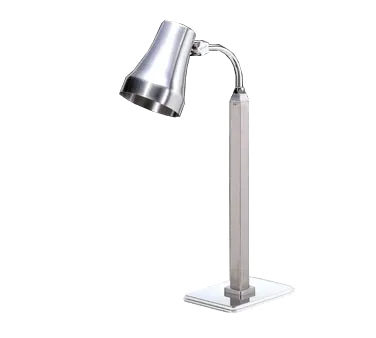 Spring USA 2791-5-220 Heat Lamp - 8"W x 10-1/2"D base, 25-3/5" Height, Stainless Steel, 250W Bulb, 220-240V 