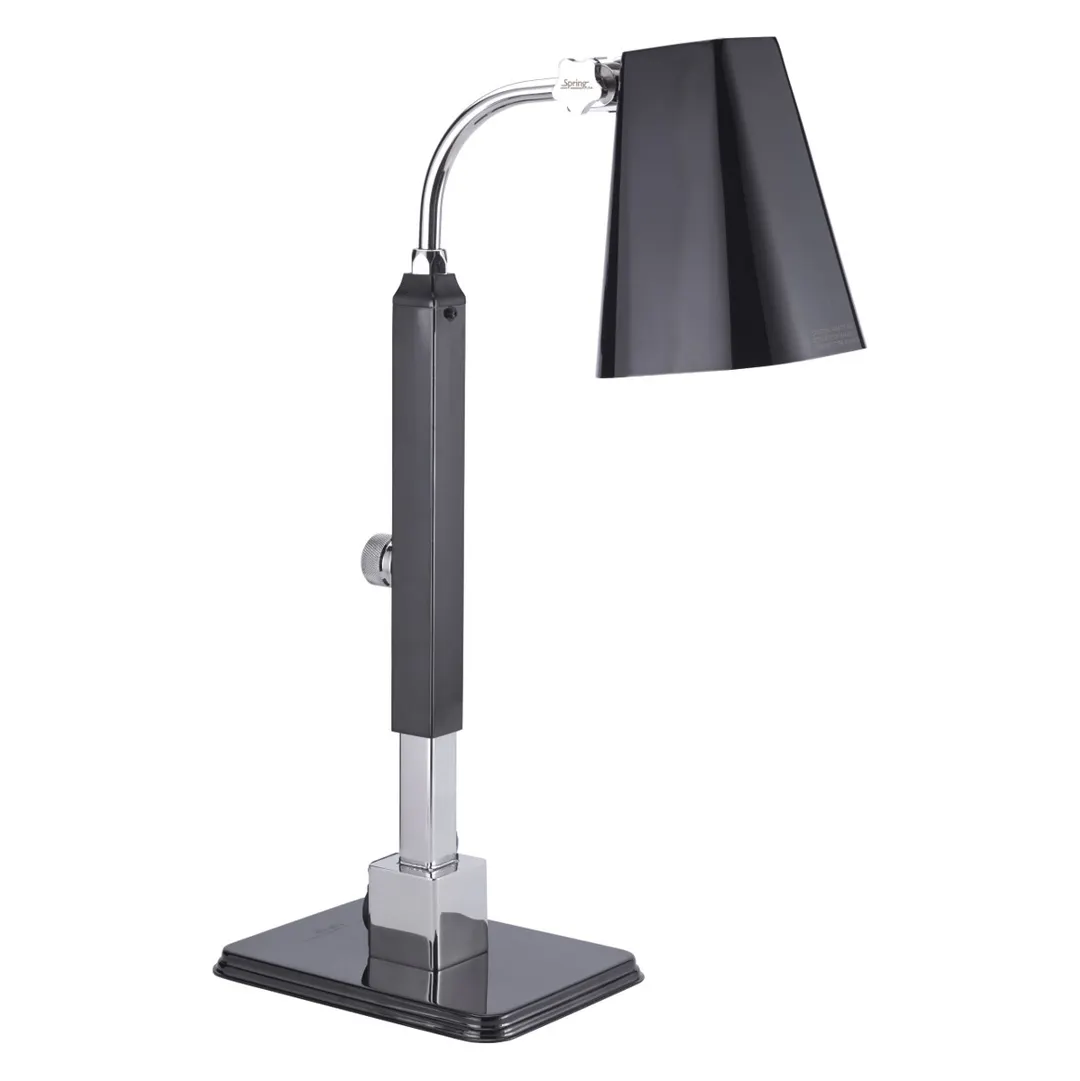 Spring USA 2791-6B Single Heat Lamp, 8" W x 17" D, 22"‑26" Height, Steel, 250W Bulb (Not Included), 110‑120V