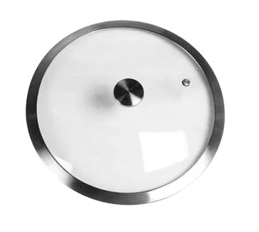 Spring USA 356-21/30M Motif Cover - 11"-12" Round Domed Tempered Glass Lid with Stainless Steel Rim