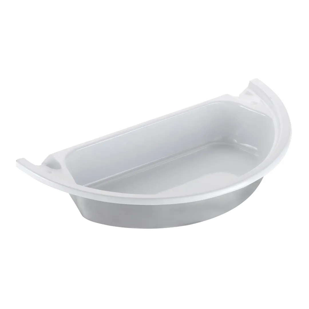 Spring USA 372-62/36/12 Insert Pan – 2 Qt Inset Buffet Server, 14¼"x7"x2⅜" Stainless, White Coating