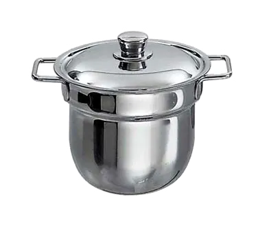 Spring USA 375-60/6 Soup Tureen - 6-7 Qt, 10" Dia x 7-1/2" H, Stainless Steel with Handles, No Lid