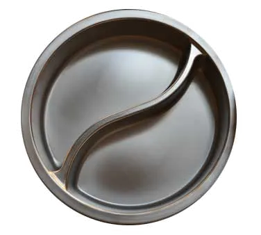 Spring USA 572-66/12 Insert – 6‑Qt Divided Yin‑Yang Stainless Steel Pan for Reflection Induction Server