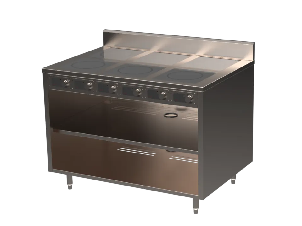 Spring USA BOH-1800-6 Boh Induction Flameless Cooking Cart, Electric, 48"