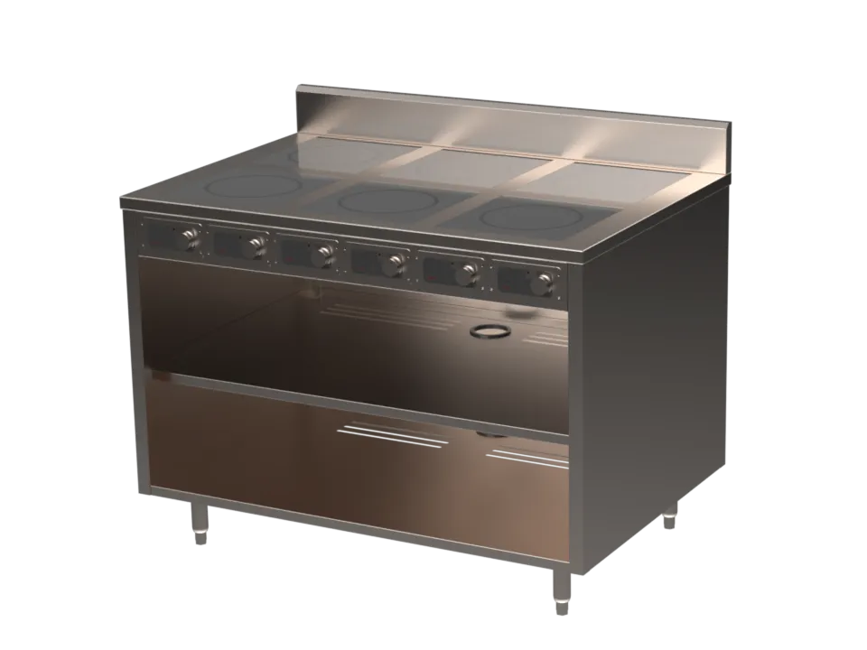 Spring USA BOH-2600-6 Boh Induction Flameless Cooking Cart, Electric, 48"