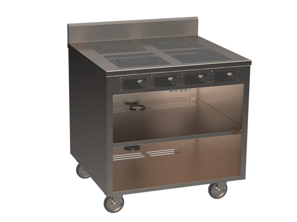 Spring USA BOH-3500C Boh Induction Flameless Cooking Cart, Electric, 36"