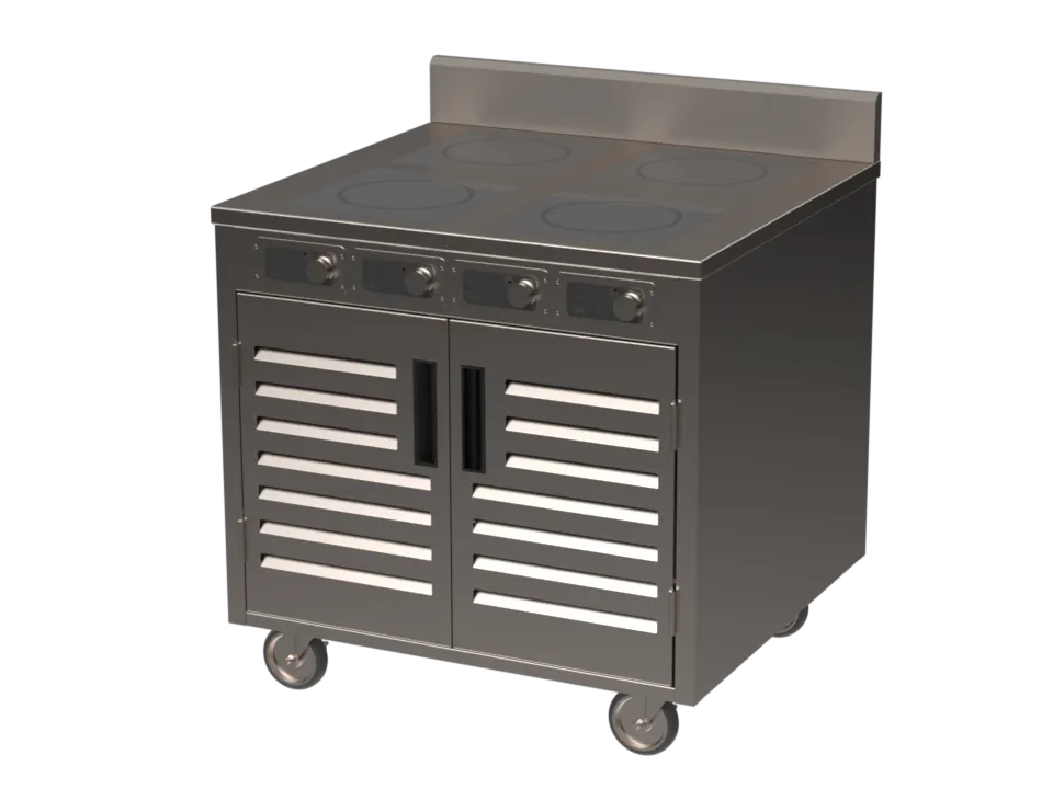 Spring USA BOH-3500DC Boh Induction Flameless Cooking Cart, Electric, 36"