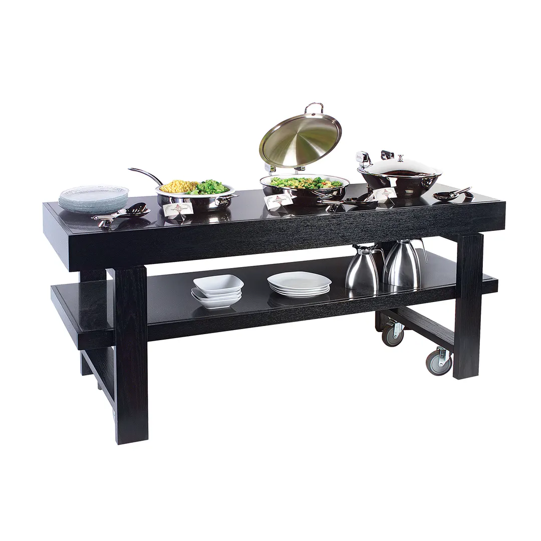 Spring USA CONTEMPORARY TABLE - 88" x 27" Cart, 4 Induction Warmers, 110-120V 650W, NEMA-5-15P, FCC Certified