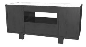 Spring USA CREDENZA1 SmartStone Credenza 68" x 27" 3×650W burners wood base glass top doors 120V NEMA 5-15P