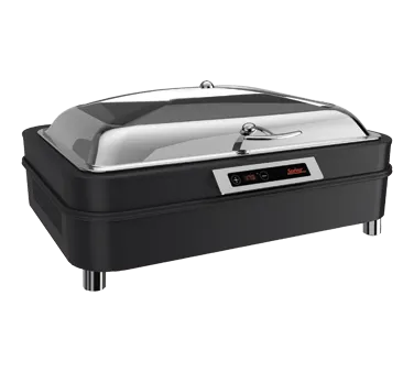 Spring USA HC380-CT Solstice 8-Qt Chafing Dish, 24"W x 18"D x 11"H, Steel, Hinged Cover, 110-120V