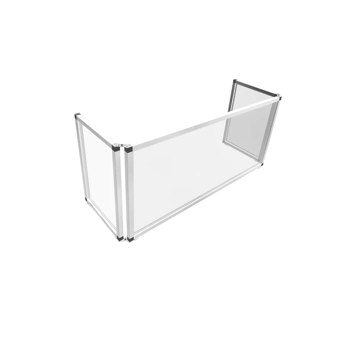 Spring USA MSG6019 Sneeze Guard, 60"W X 25"D X 19-1/2"H, 3-Sided, Folds Flat