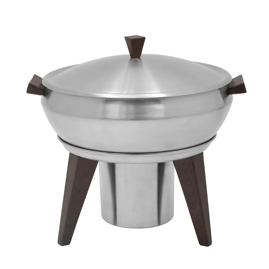 Spring USA SK-14118041 Induction Chafing Dish, 2.5 Qt, 10" Dia x 11" H, Round Steel, Lift‑Off Lid