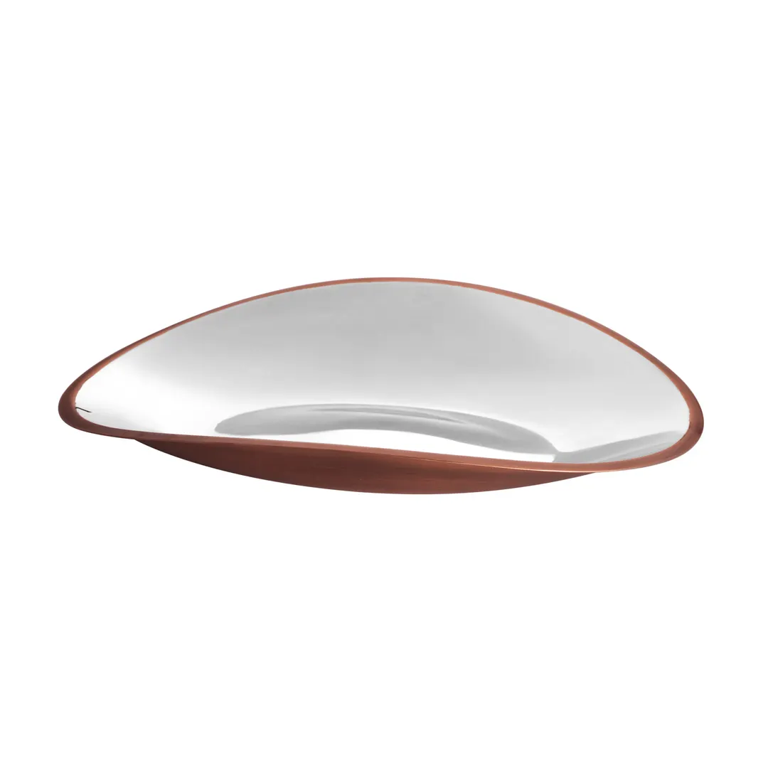 Spring USA SK10965 - Oval Platter, 16" L x 12-1/2" W x 3" H, Stainless Steel, Burnt Copper