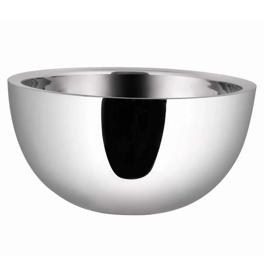 Spring USA SK5403141 Skyra Dobbelt Revere Serving Bowl, 13" Diameter, 7.39 Qt (7 L) Steel, Mirror