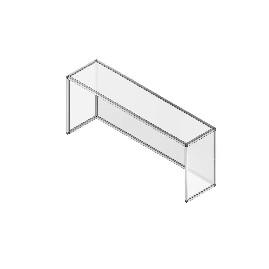 Spring USA TSSG4830 Sneeze Guard, 48"W X 18"D X 30"H, Fully Enclosed