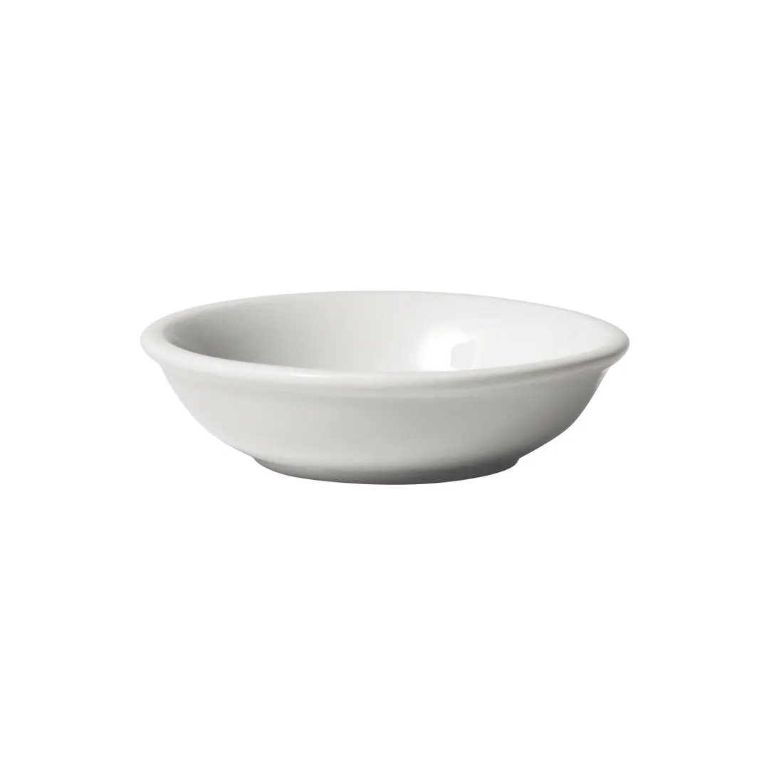 Winco ASD-2 Sauce Dish, 2 oz (3-1/2" Dia x 3/4" H) Round Porcelain White - 1 Dozen