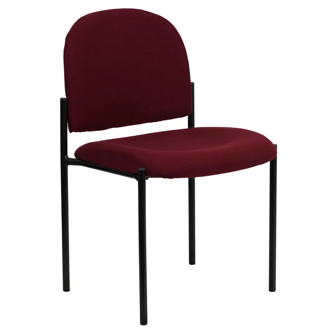 Flash Furniture BT-515-1-BY-GG Stacking Side Reception Chair, 250 lb., Fabric Upholstery, Burgundy