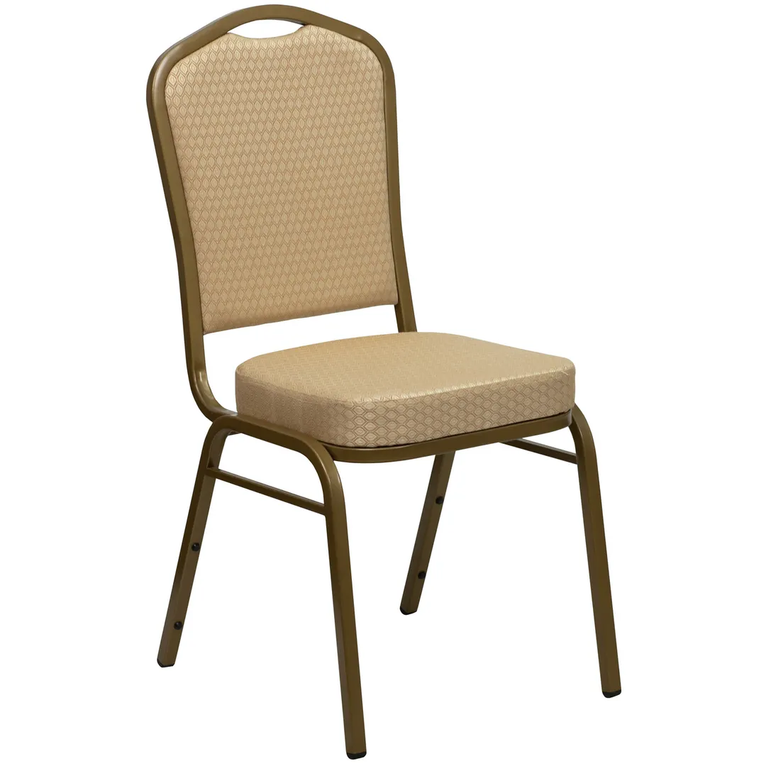 Flash Furniture FD-C01-ALLGOLD-H20124E-GG Hercules Series Stacking Banquet Chair, 500 lb, Gold Finish, Fabric Upholstery