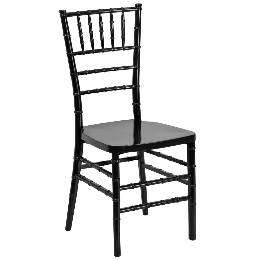 Flash Furniture LE-BLACK-GG Hercules Premium Series Stacking Chiavari Chair, 1000 lb, Black, Plastic Back & Seat