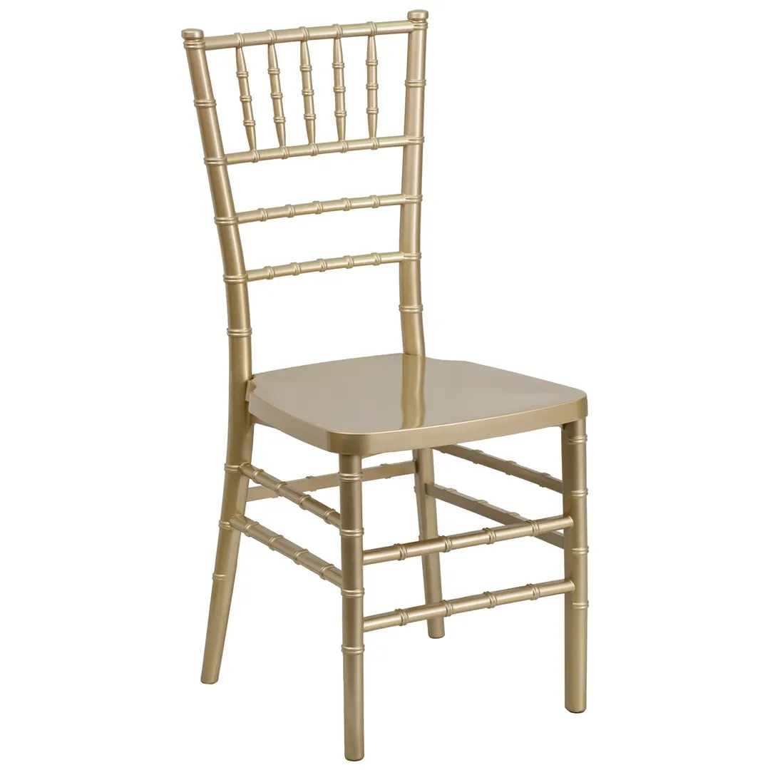 Flash Furniture LE-GOLD-GG Hercules Premium Stacking Chiavari Chair, 1000 lb, Gold, Polycarbonate