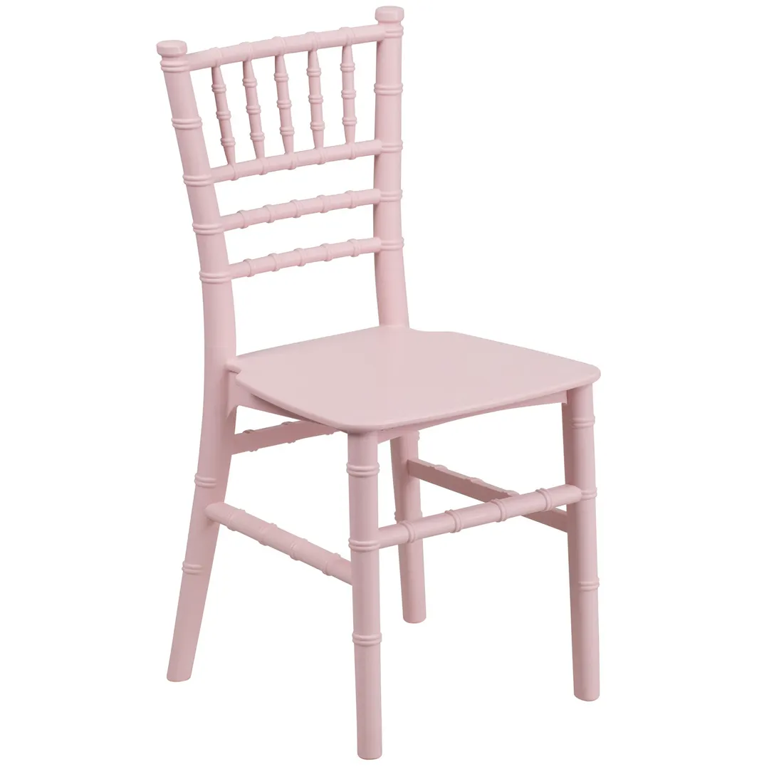 Flash Furniture LE-L-7K-PK-GG Kid's Chiavari Chair, 330 lb, Pink, Polypropylene, Stackable