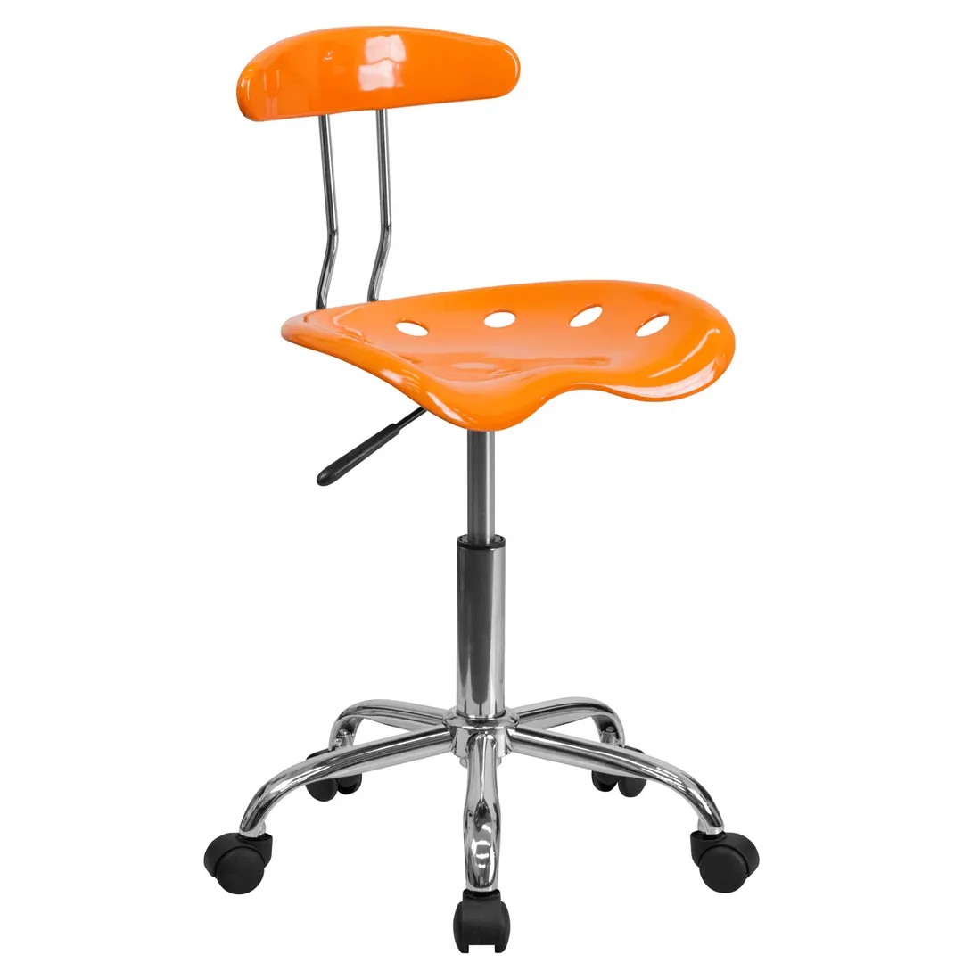 Flash Furniture LF-214-ORANGEYELLOW-GG Chair, 29-1/4"-34-3/4" Height, 250 lb, Polymer Seat, Orange-Yellow