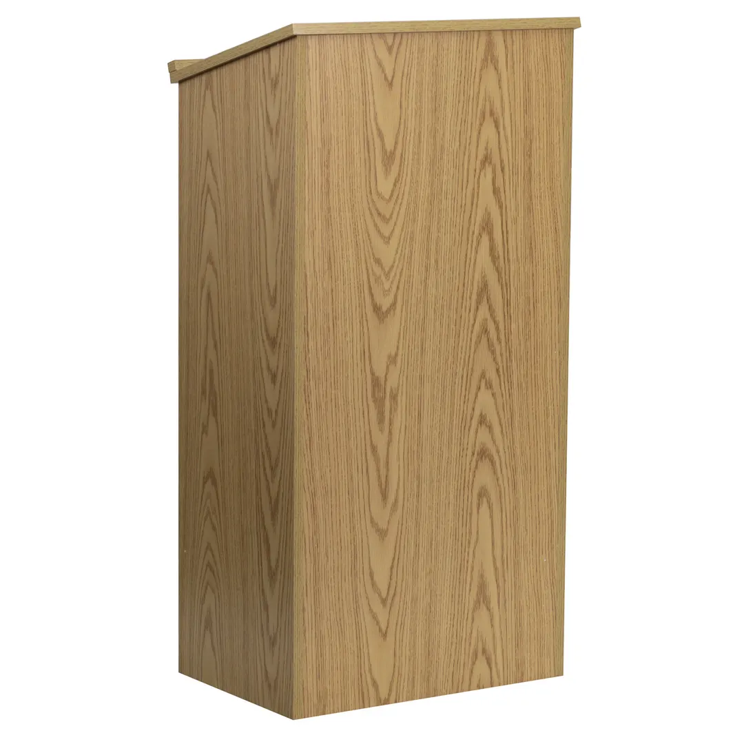 Flash Furniture MT-M8830-LECT-OAK-GG Lectern, 23" W x 15" D x 45-3/4" H, Laminate, Ledge, Pencil Slot, Shelf