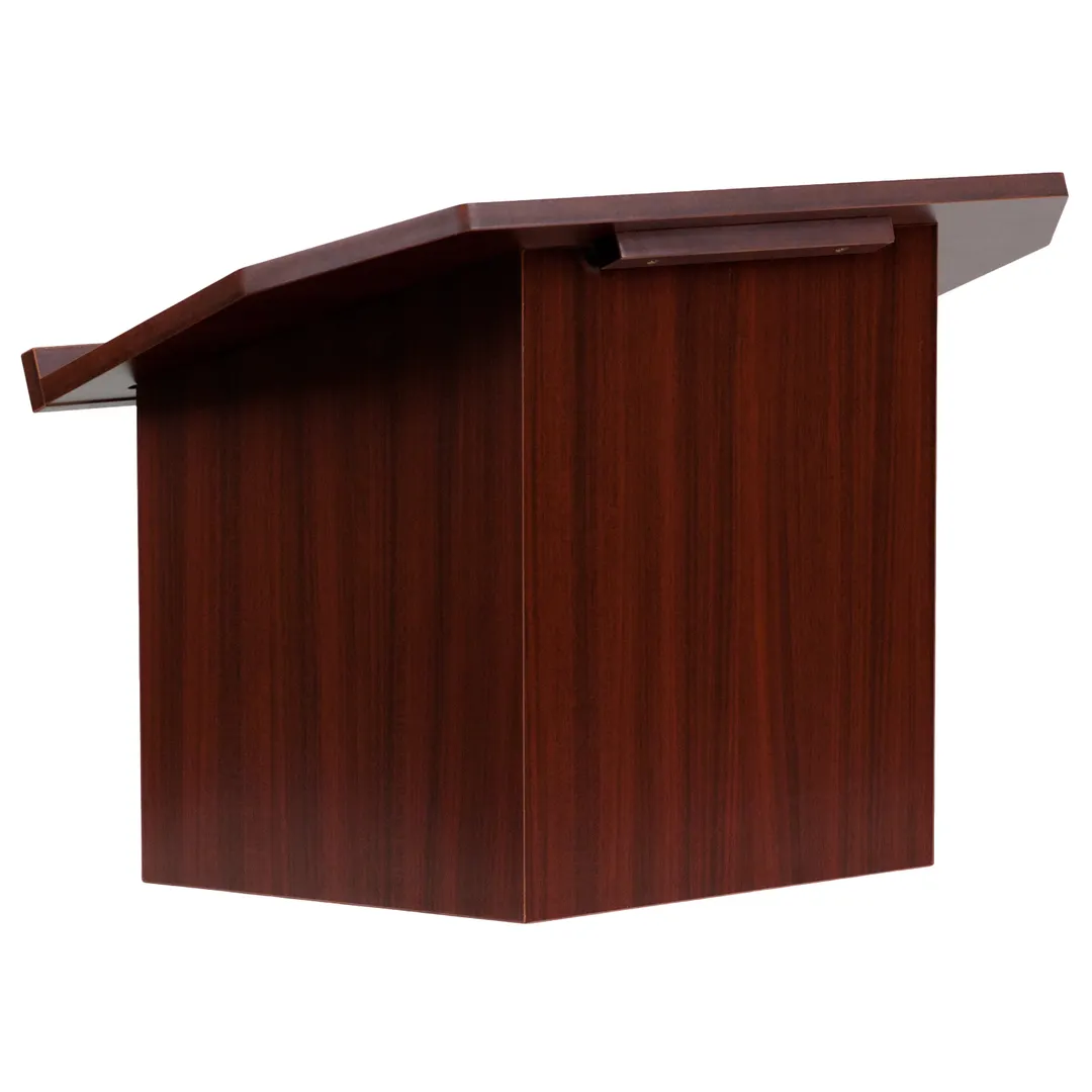 Flash Furniture MT-M8833-LECT-GG Portable Lectern, 27"W x 16-1/4"D x 19"H, Laminate Foldable Slanted Ledge