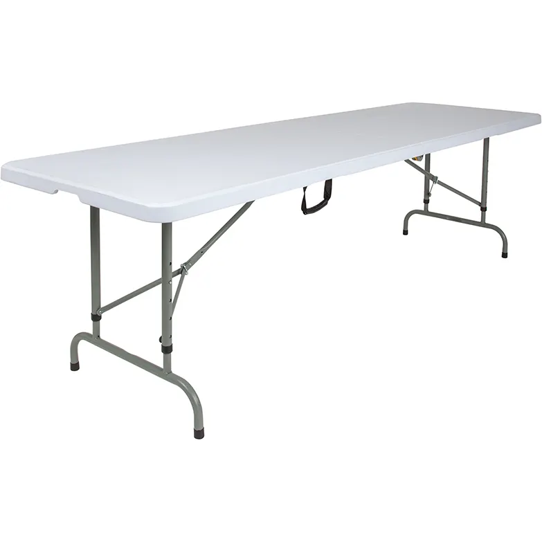 Flash Furniture RB-3096FH-ADJ-GG 8' Folding Table, Granite White, 30x96, Adjustable Height, 661 lbs, Commercial Ready