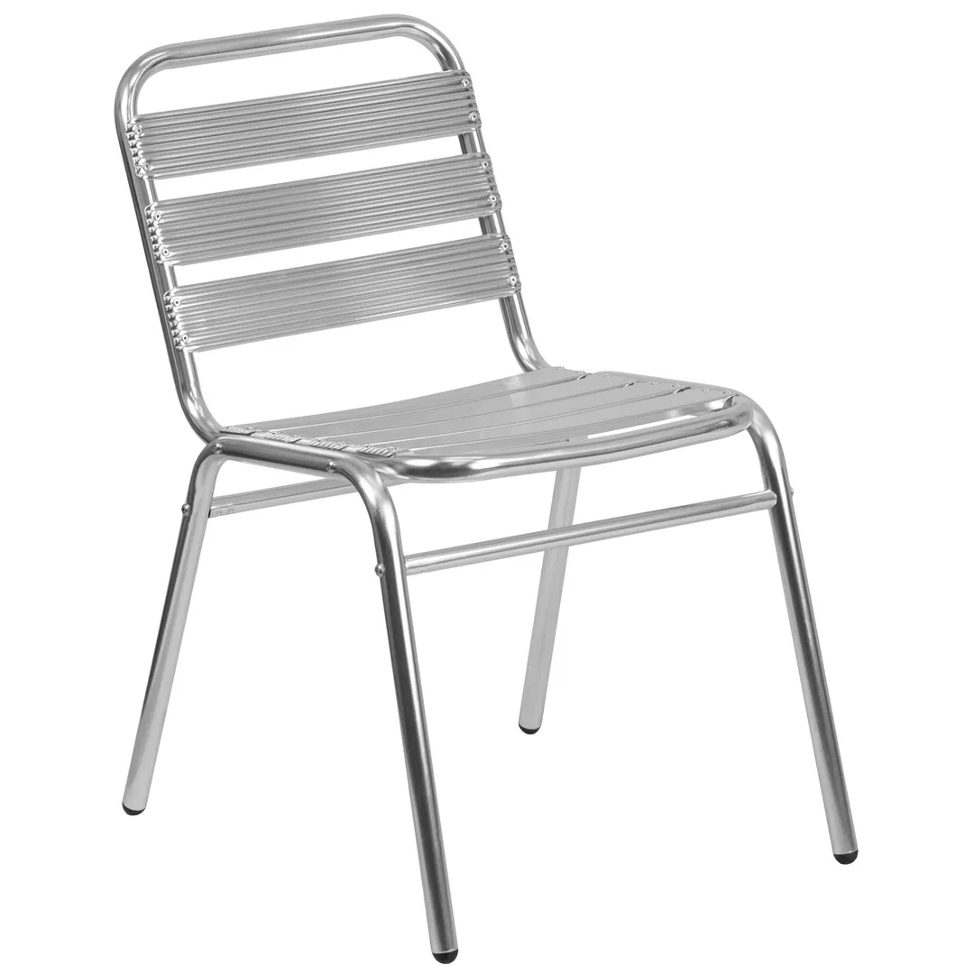 Flash Furniture TLH-015-GG Stacking Chair, 352 lbs, Ladder Back, Seat, Aluminum Frame, Stacks 17, Indoor/Out